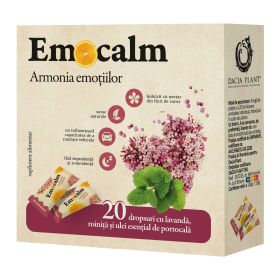 Emocalm Drops cu lavanda si roinita. Fara zahar (20 buc) 