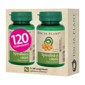 Spirulina si Catina comprimate "2 la pret de 1"